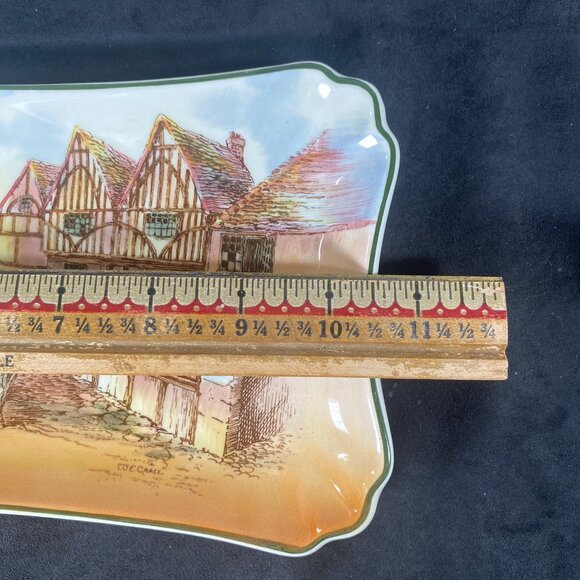 Royal Doulton Old England Decorative Plate, Made in the 40's, D 6393, - Picture 10 of 11